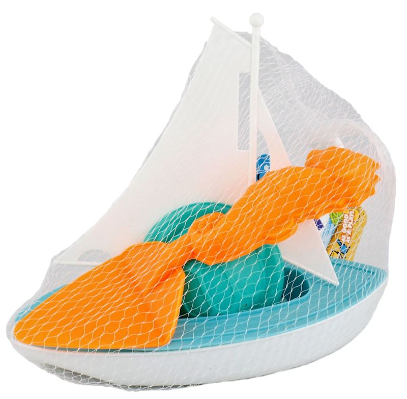 Strandspielzeug Segelboot 22 cm diverse Farben