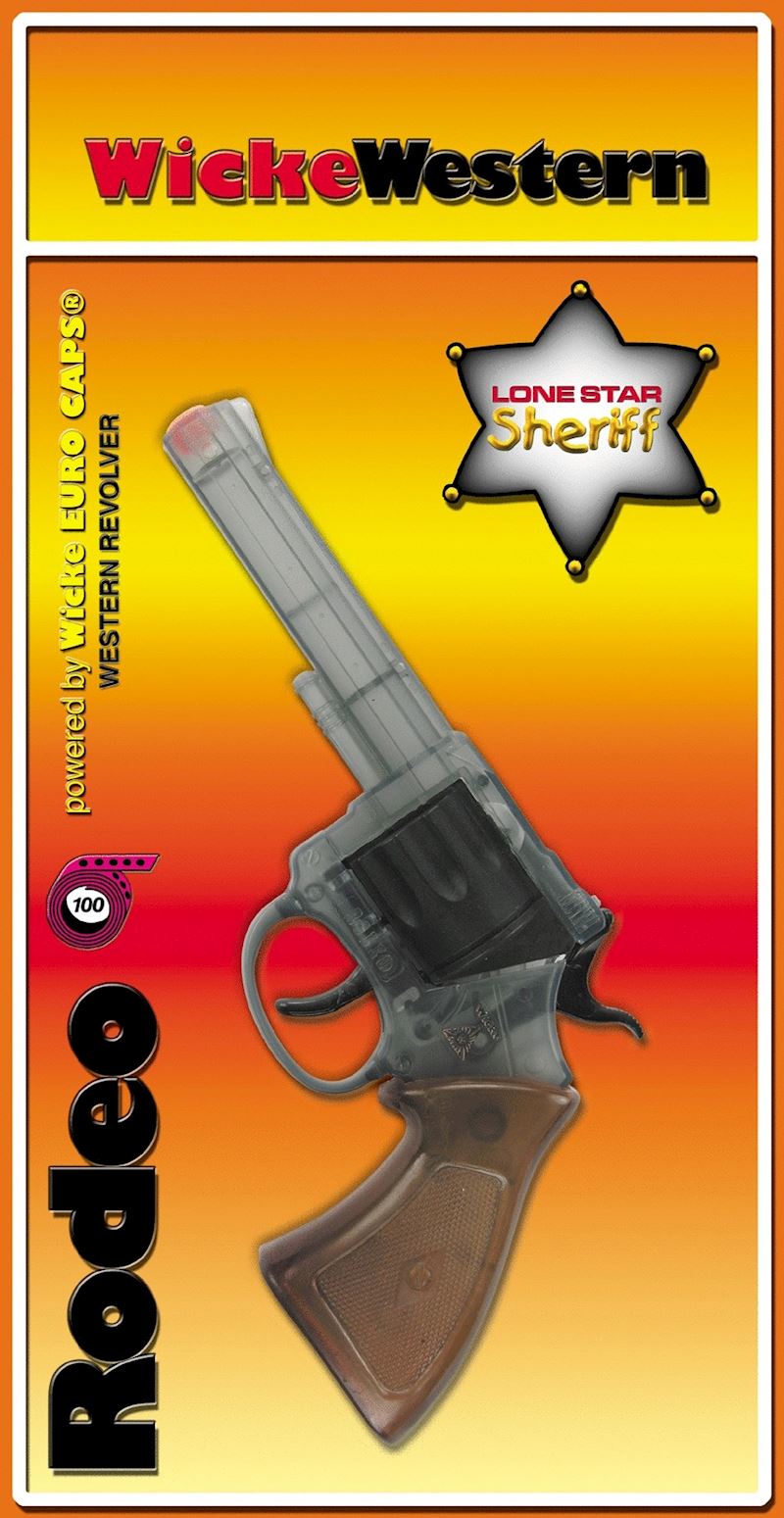 Pistole Rodeo 100 Schuss transparent Western Revolver