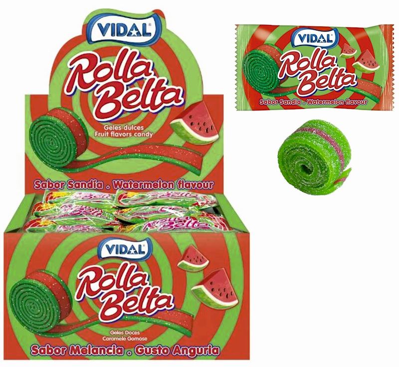 Vidal Watermelon Rolla Belta 19 g Fruchtgummirolle