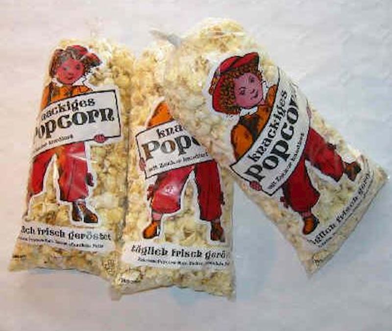 Popcorn Polybeutel mit Druck Zucker 145x320mm