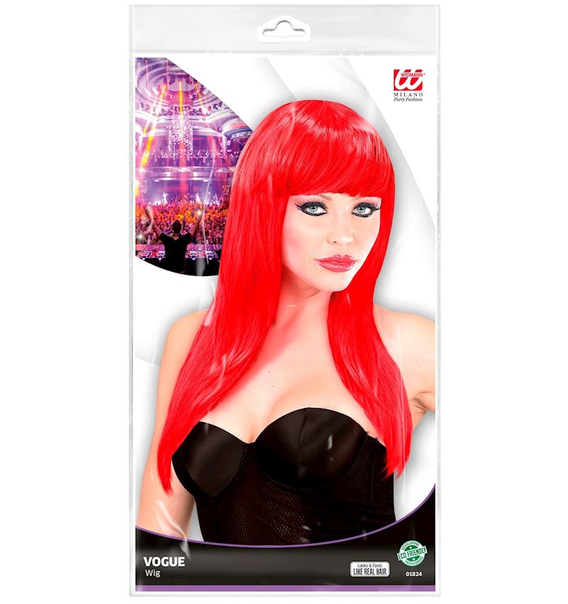 Perücke Vogue lange rote Haare