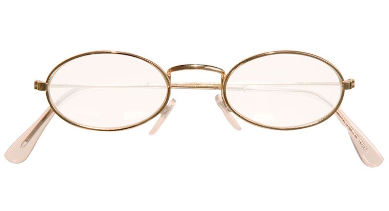Brille mit Gläser ovale Form gold für Nikolaus