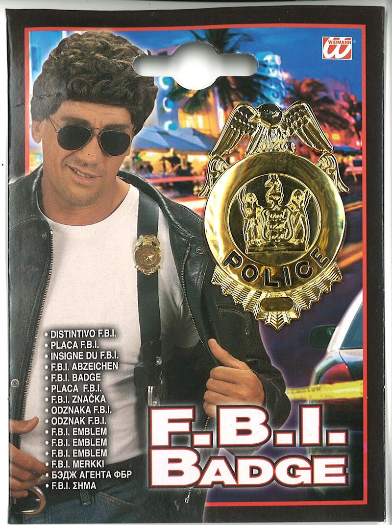 F.B.I. Police Abzeichen gold 