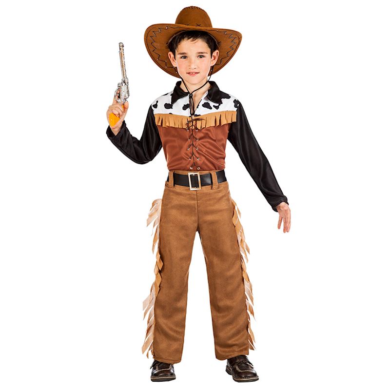 Kostüm Cowboy Austin Hose, Hemd & Gürtel 3-4 Jahre
