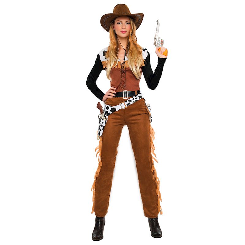 Kostüm Cowgirl Belle Gr. M/L Hose, Shirt & Gürtel