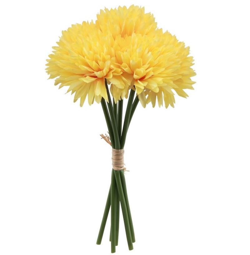 Dahlia Blumenstrauss 6 Stk. 26 cm gelb
