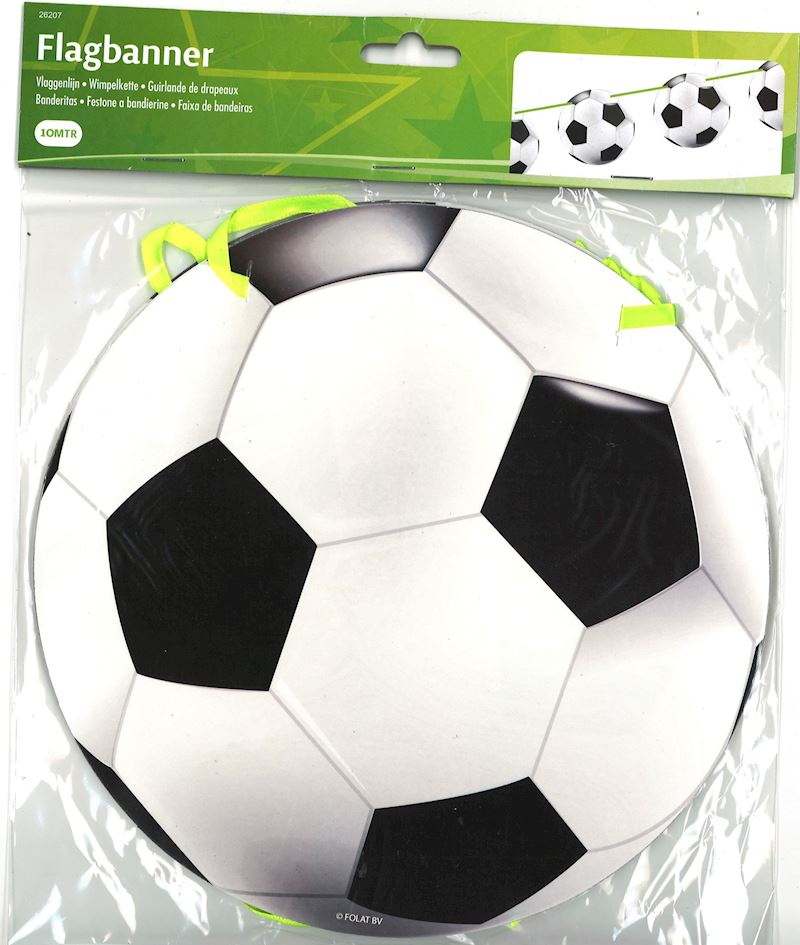 Wimpelkette Fussball 12 Meter Ball-DM 22 cm, Karton