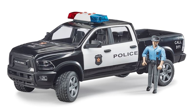 BRUDER RAM 2500 Polizei Pickup mit Polizist