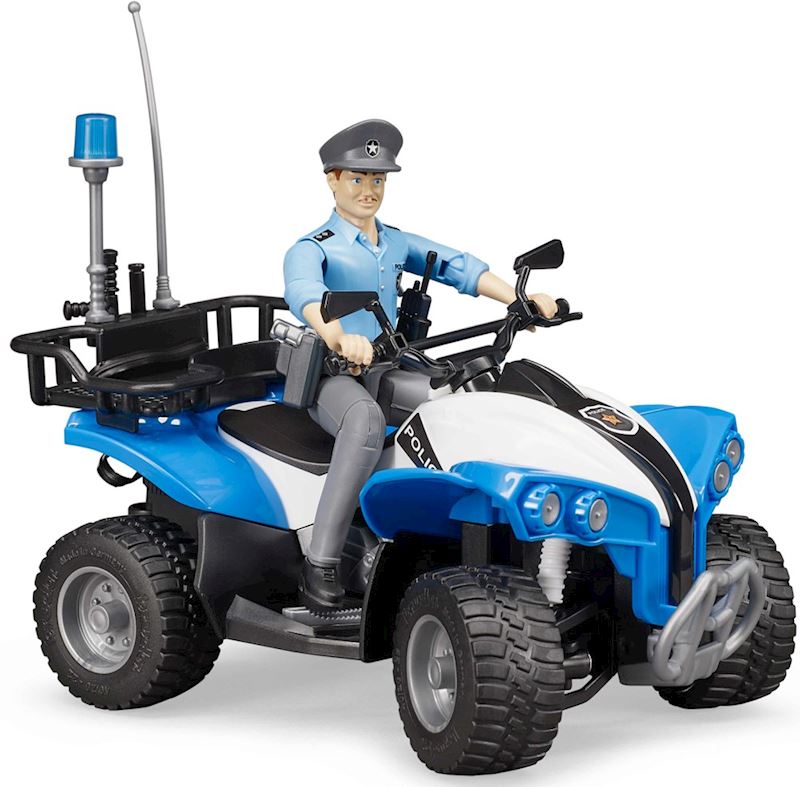 BRUDER bworld Polizei-Quad mit Polizist und Ausstattung