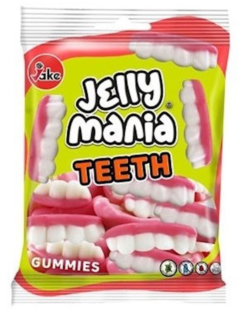 Jake Jellymania Teeth 100 g, dans un sac
