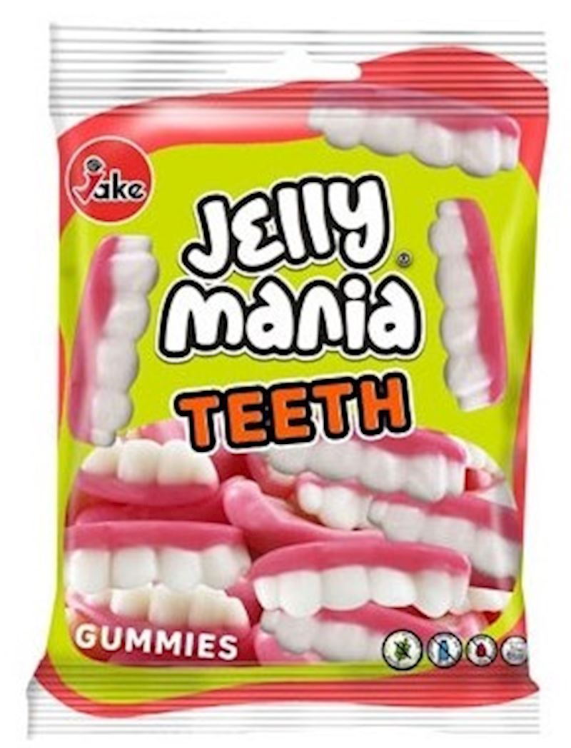 Jake Jellymania Teeth halal, 100 g dans un sac
