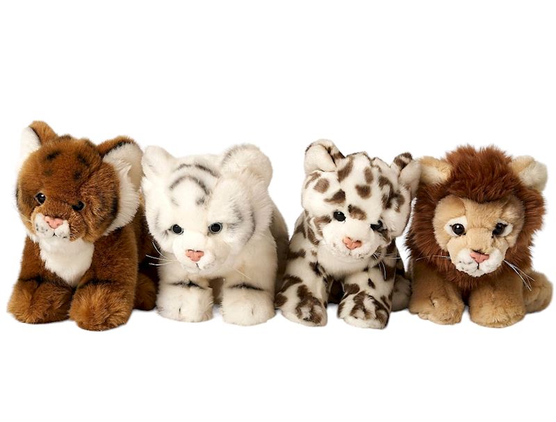 Animaux de la jungle en peluche 23 cm