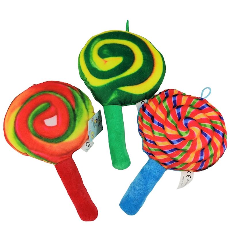 Peluche lollipop 24 cm 3 ass.