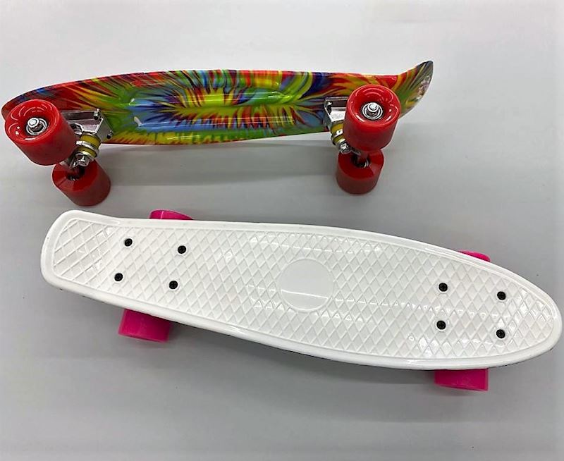 Skateboard 55cm sort. Plastique dur flex