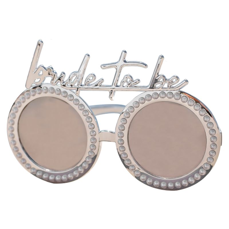 Lunettes de soleil The Bride argent avec perles