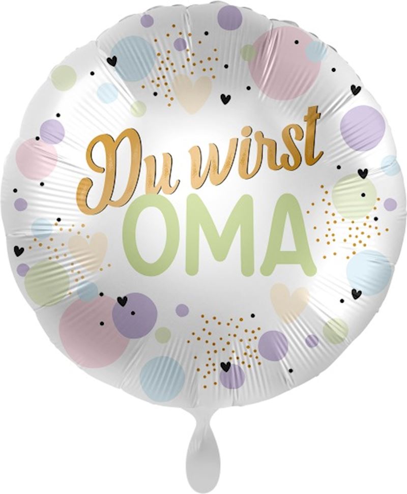 Folienballon Du wirst Oma 43 cm, einzeln verpackt