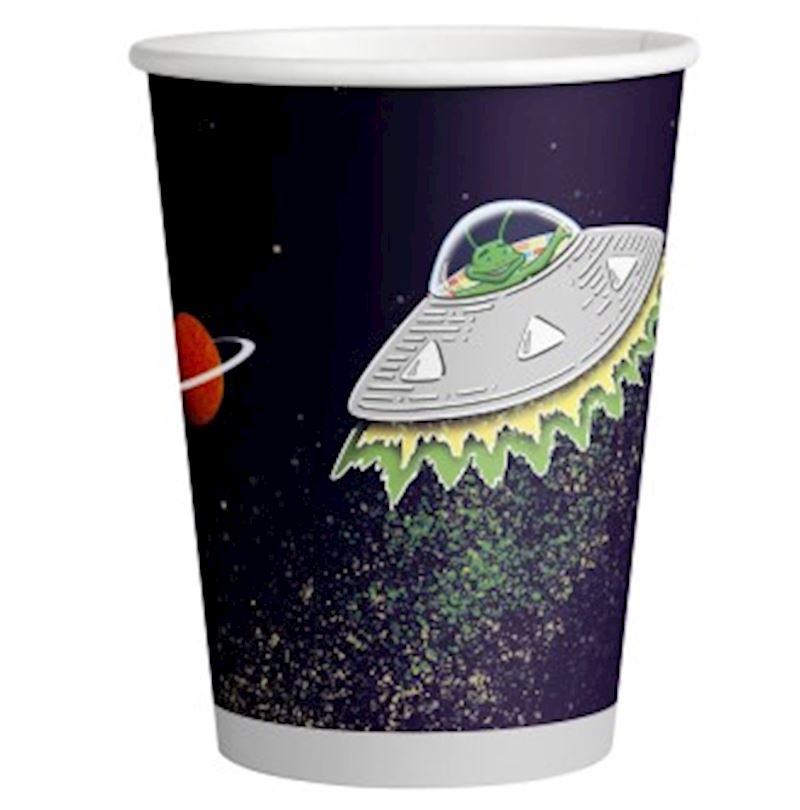 Party Becher Space Party 2.5 dl 8 Stk. aus Pappe