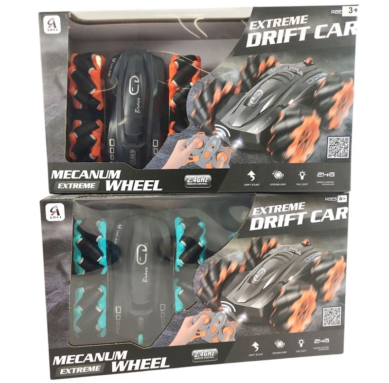 Ferngesteuertes Drift-Auto 15 cm 2 sort. exkl. 2 AA-Batt.