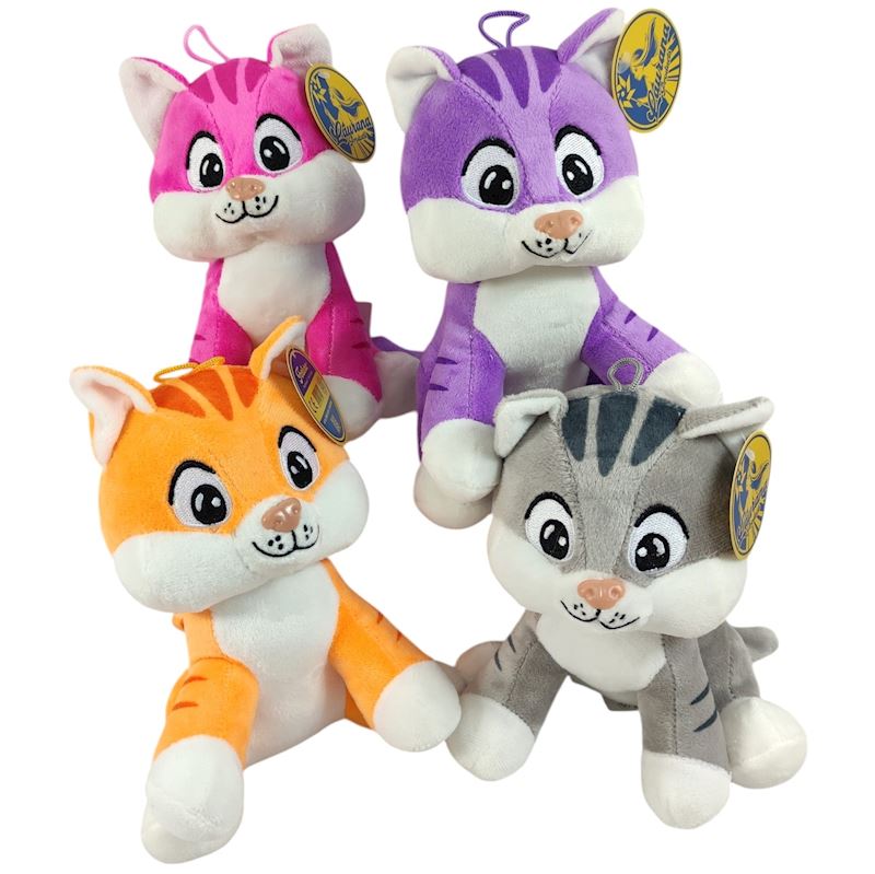 Plüsch Katze 18 cm 4 sort. 