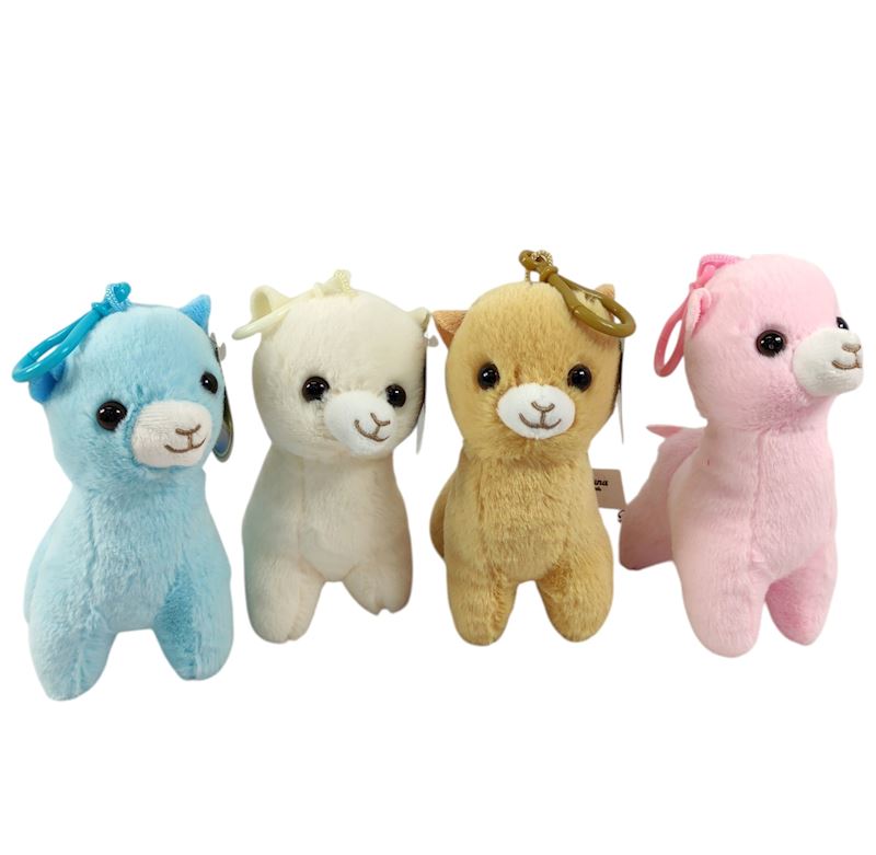 Plüsch Lama an Schlüssel anhänger 4 sort. 15 cm