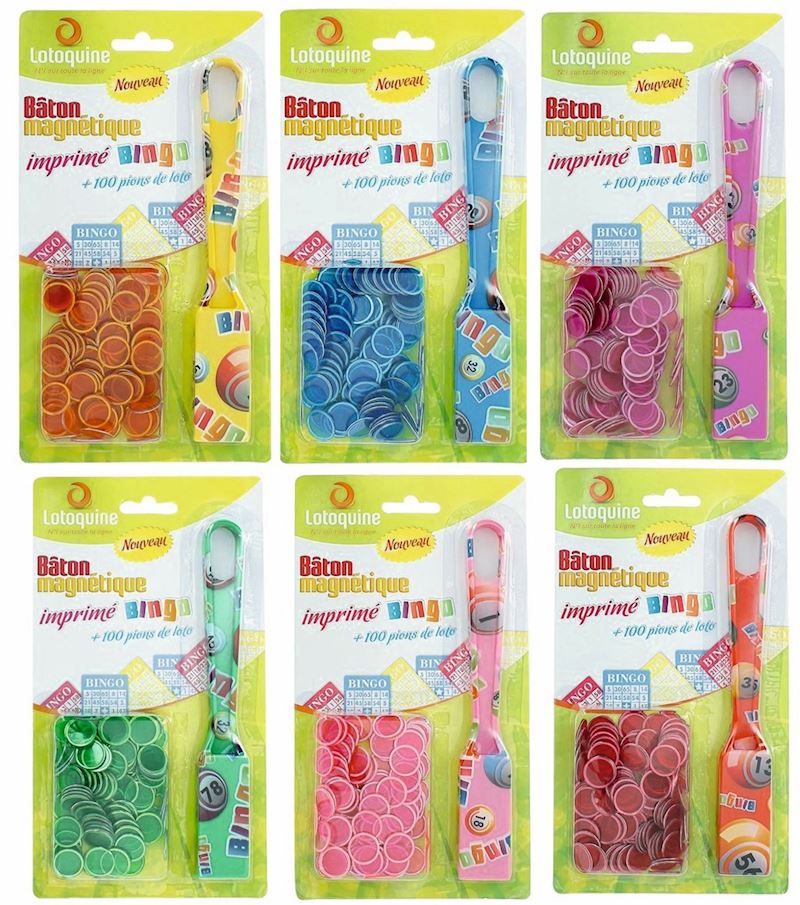 Abdeckplättli Magnet 100 Stk. mit Stab und Glücksmotiven