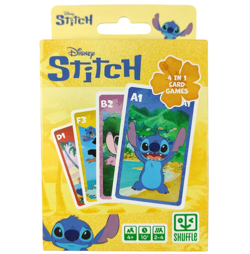 Quatuor Disney Stitch 4 en 1 jeux de cartes