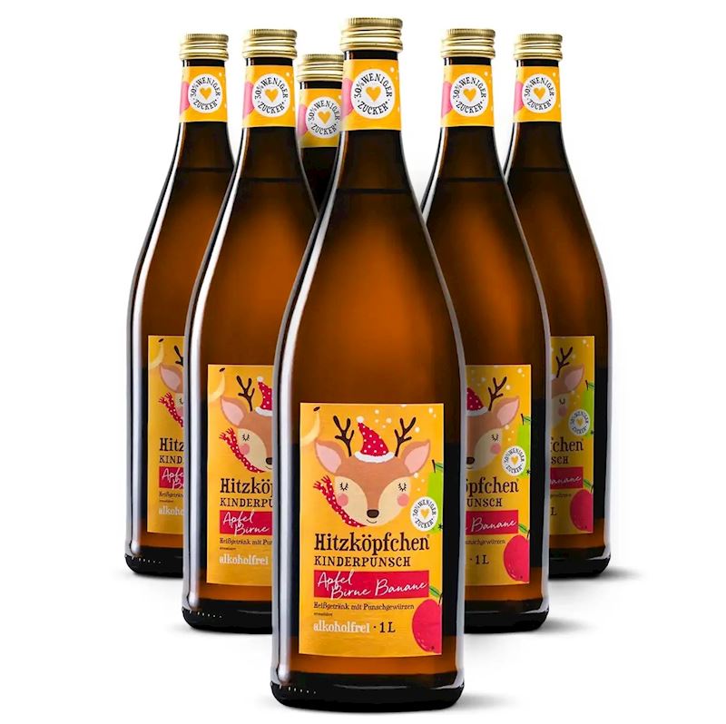 Hitzköpfchen 1 litre Pomme Poire Banane sans alcool