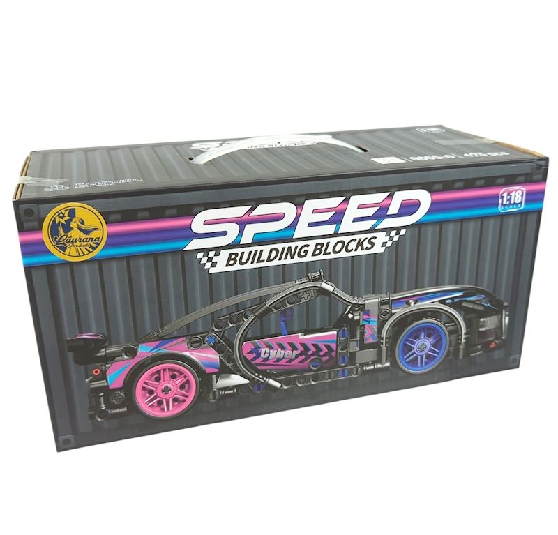 Sportwagen aus Klemmbausteinen 423 Teile, 1:18, violett