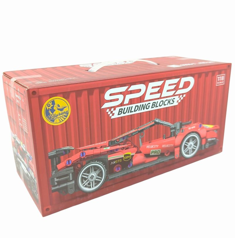 Sportwagen aus Klemmbausteinen 426 Teile, 1:18, rot