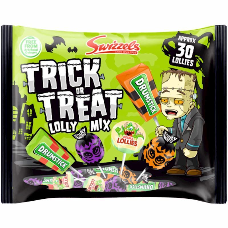 Trick or Treat Lolly Mix 330 g env. 30 Lollies
