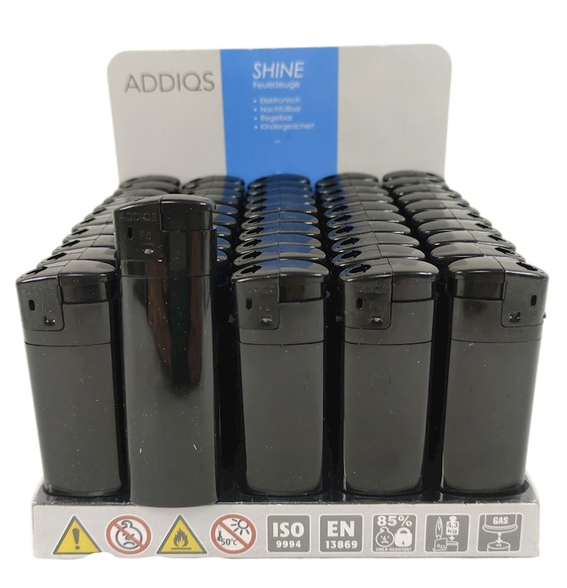 Feuerzeug schwarz, nachfüllbar, elektronisch