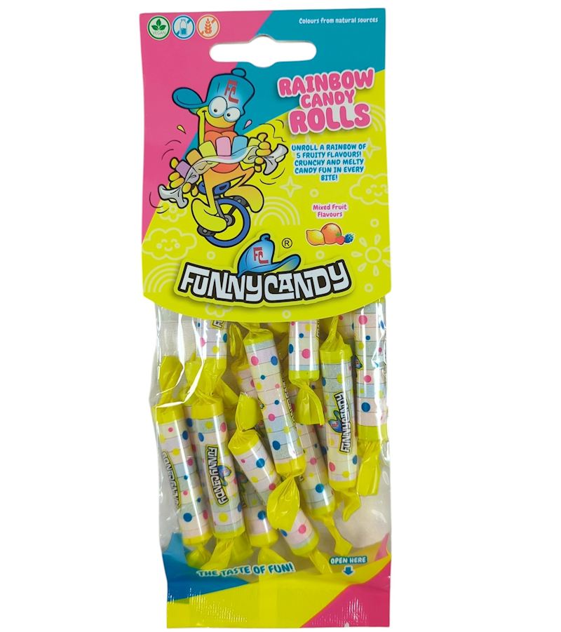 FunnyCandy Rainbow Candy Rolls 112 g im Beutel