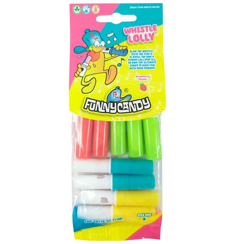 FunnyCandy Whistle Lolly 45 g sucette sifflante en sachet