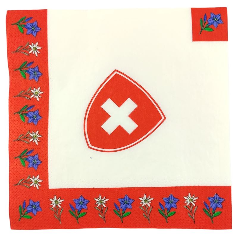 Servietten Schweiz 33x33 cm Tradition, 20 Stk.