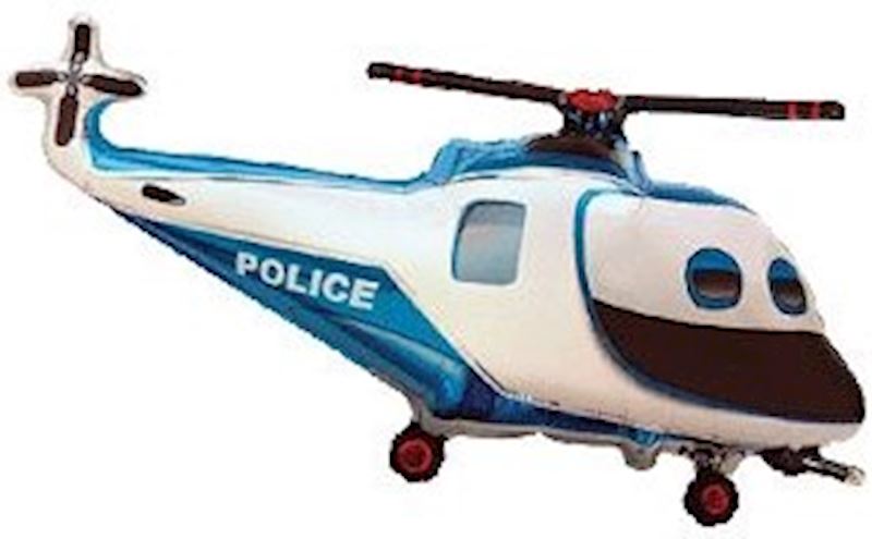 Folienballon offen Polizeihelikopter 96 cm