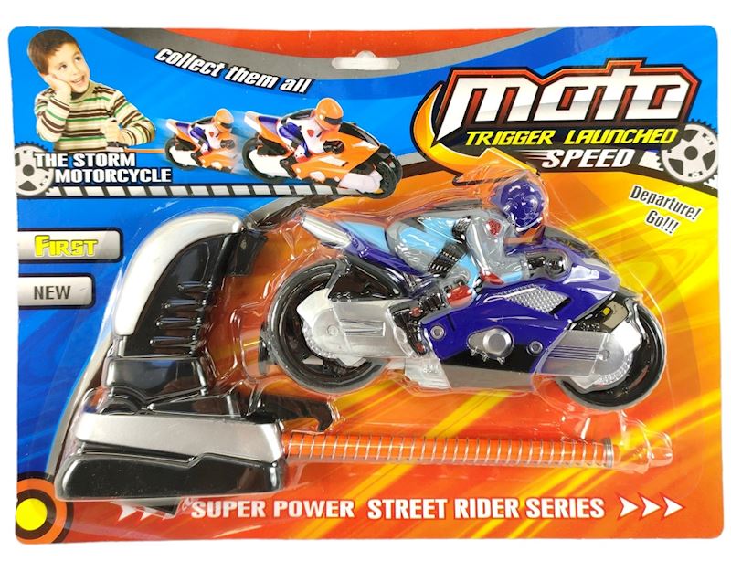 Set Motorrad Super Speed mit Spickteil, 3 Farben, 16 cm
