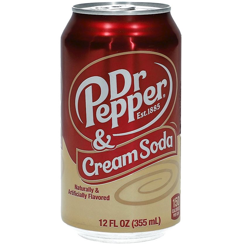 Dr. Pepper Cream Soda 355 ml Limonade caféinée