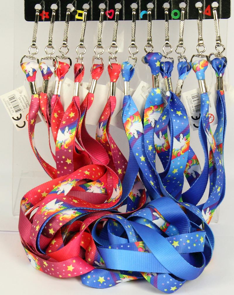 Porte-clés Licorne, 2 asst. 2 couleurs : rose et bleu