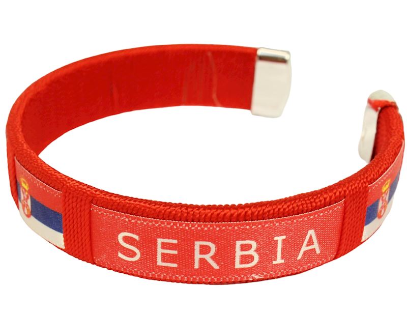 Fanarmband Serbien 6.5x1.2 cm