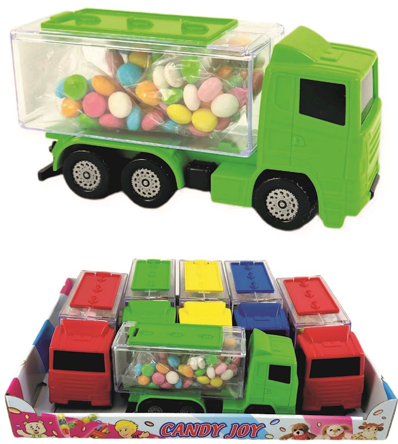 Camion avec bonbons 75 g 4 couleurs 15 cm
