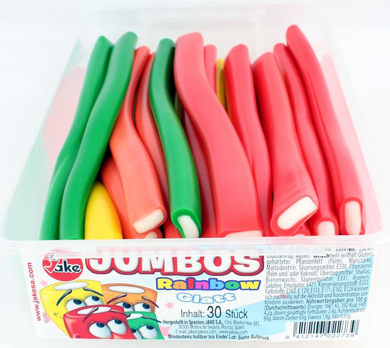 Jake Jumbos Rainbow sortiert 30 Stk. Fruchtgummi glatt