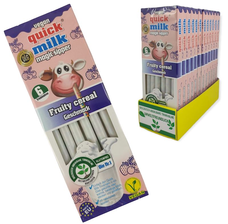 Trinkhalm Quick Milk 6 Stk. Fruchtgeschmack