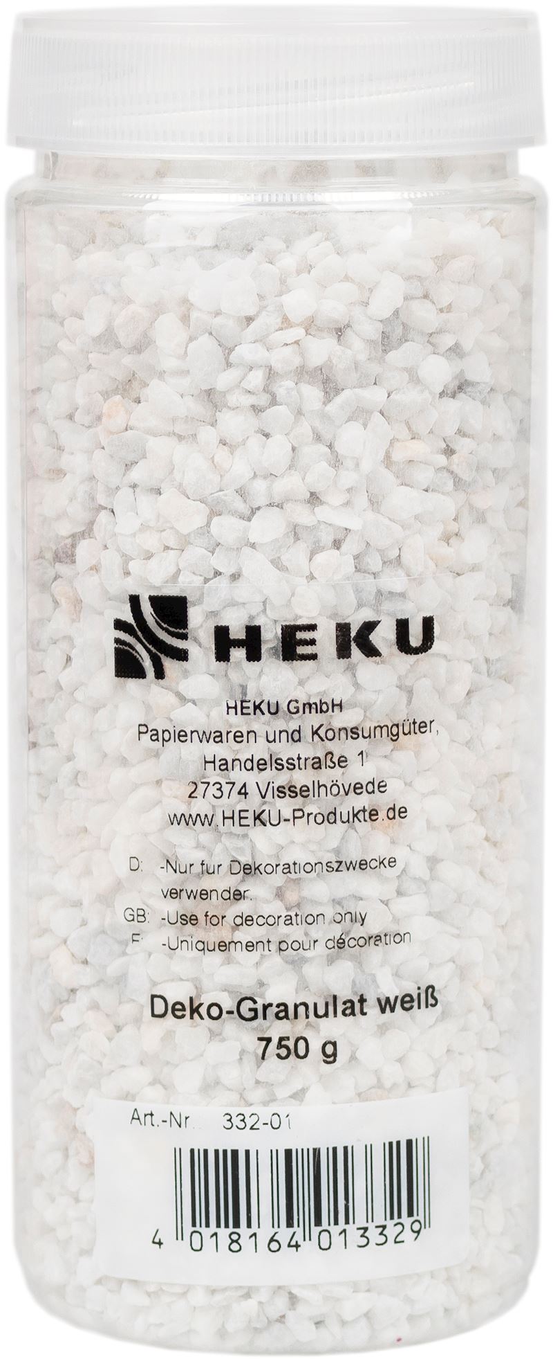Deko-Granulat in Dose 2-3 mm, 750 g, weiss