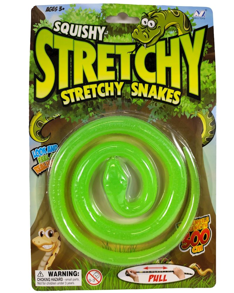 Schlange glow in the Dark 75 cm  grün Stretchy Snakes