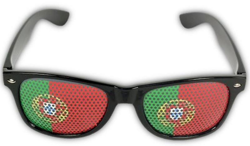 Lunettes Portugal lunettes de fan, cadre noir