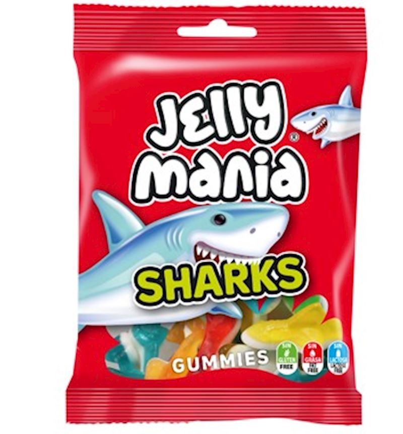 Jake Jellymania Sharks non halal 100 g en sachet