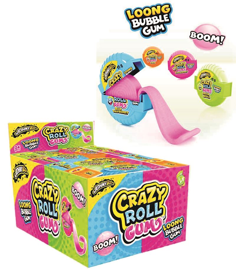 Johny Bee Crazy Roll Bubble Gum 15 g