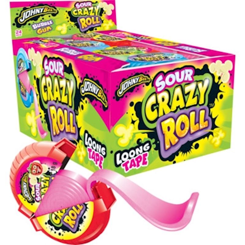 Johny Bee Sour Crazy Roll Bubble Gum 18g