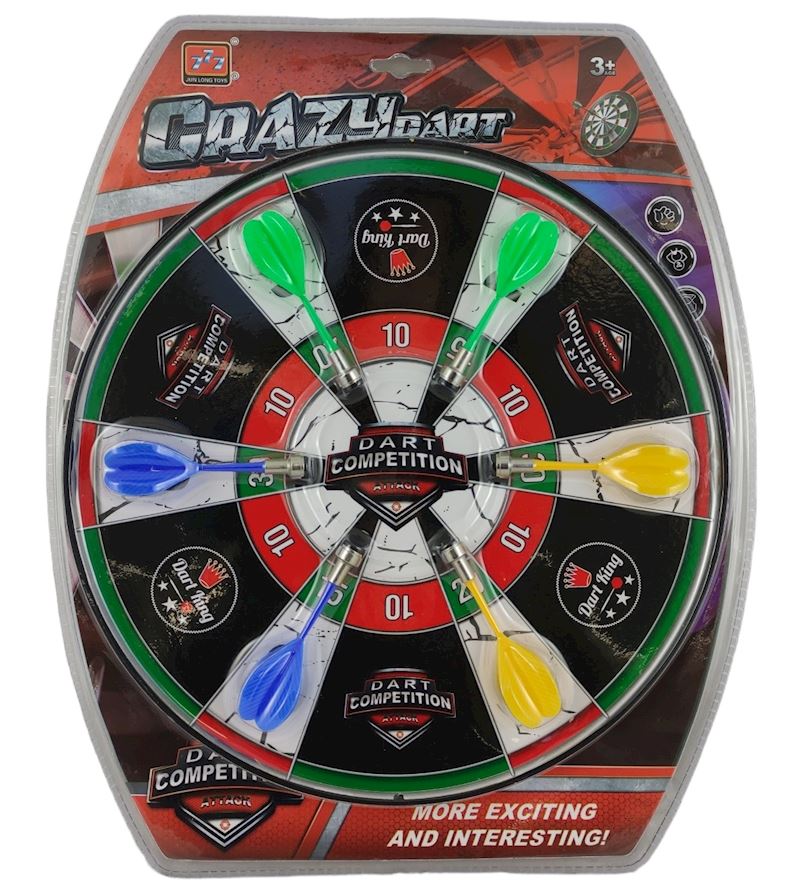 Dartset mit 6 magnetischen Pfeilen, 30 cm DM