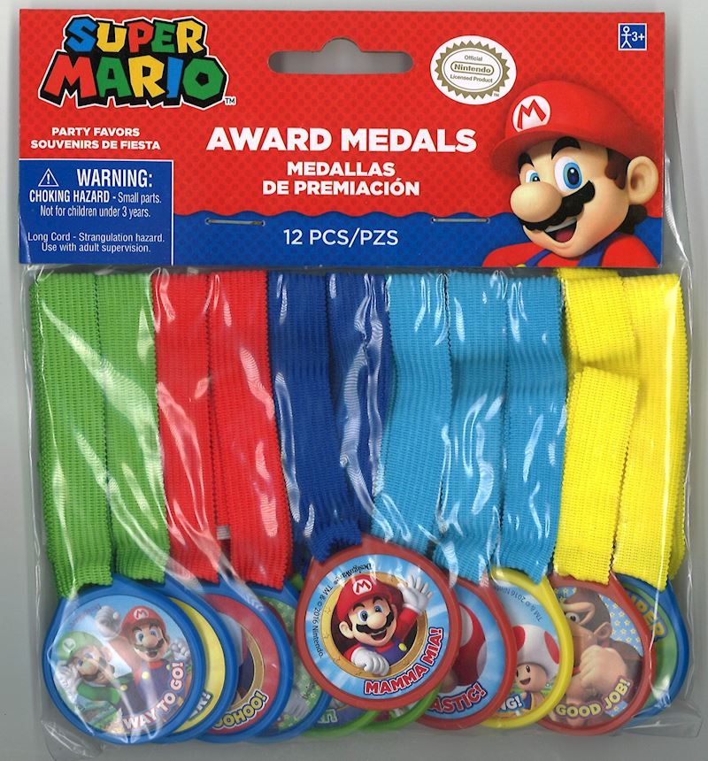 Sieger-Medallien Super Mario 12 Stück